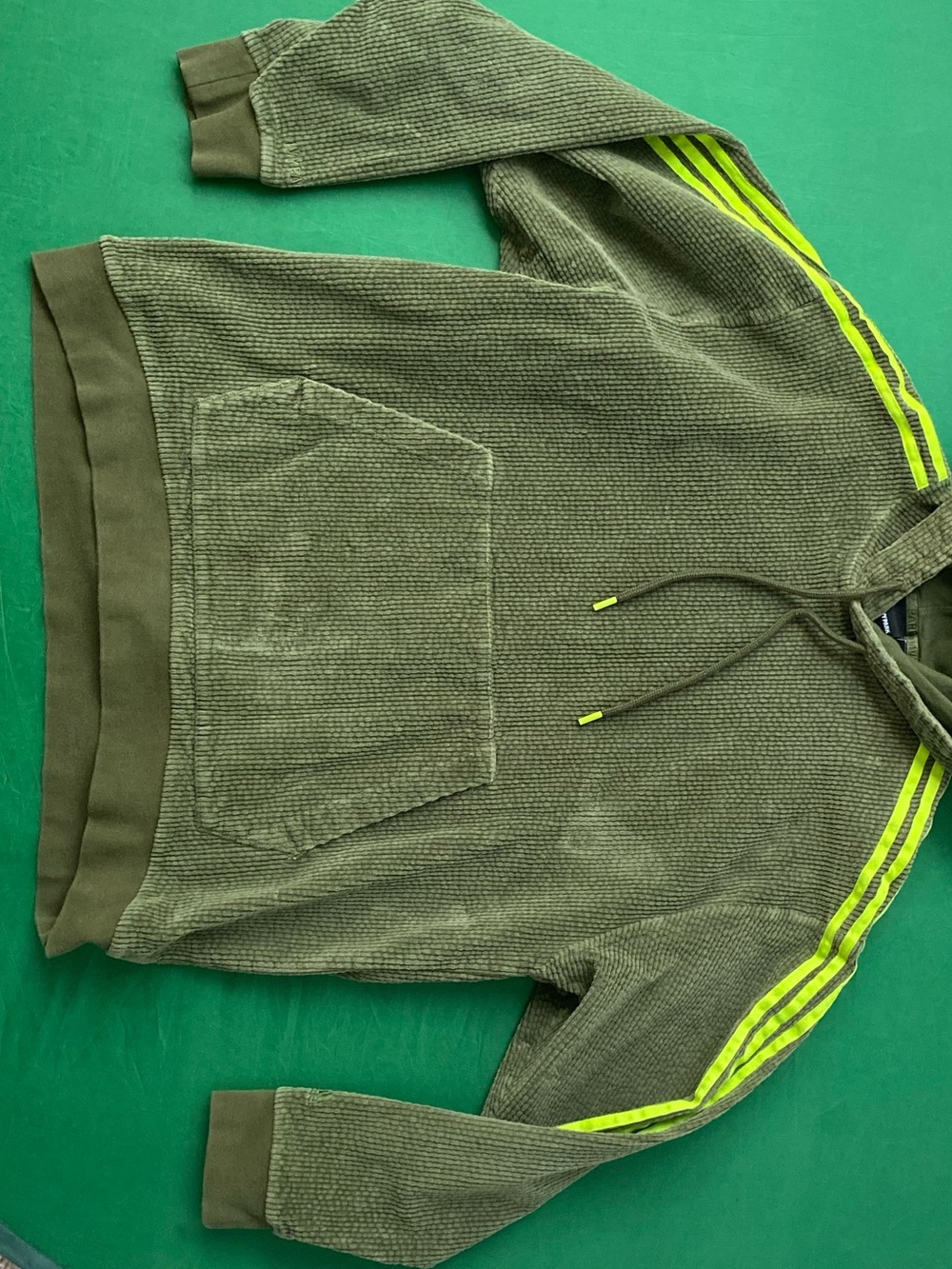 Adidas Ivy Park ™ Olive Green Hooded Corduroy Sweater